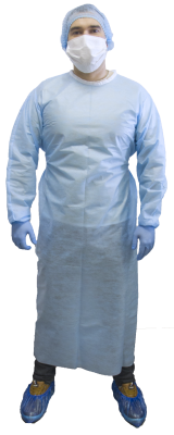 Халат хирургический ХЛ.01 на завязках, 25г/м2, 140 см, голубой, шт